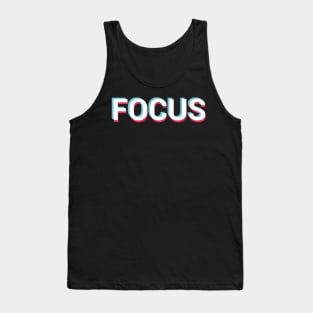 Focus Focused Motivational Quote Typography Tank Top